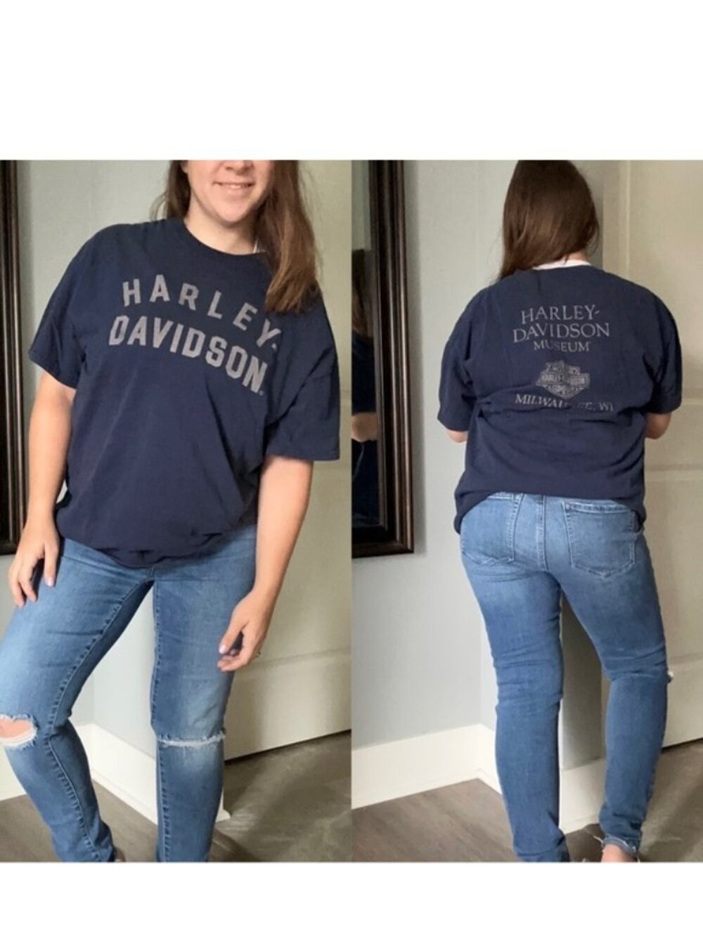 Harley-Davidson | Navy "Harley Davidson Museum" Short Sleeve Tee | Size Large